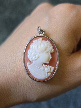 Classic Cameo Sterling Silver Pendant